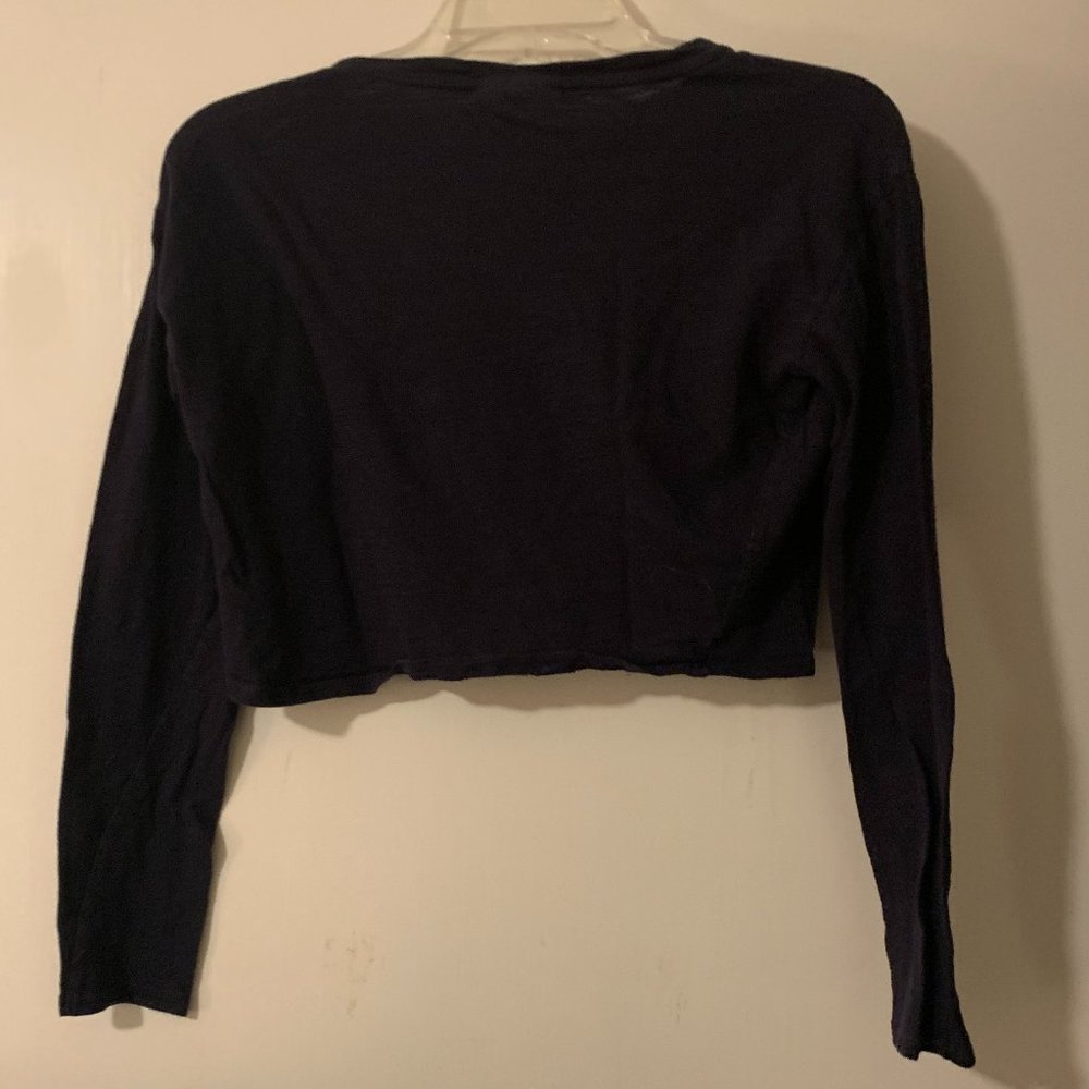 Navy Blue Cropped Tee